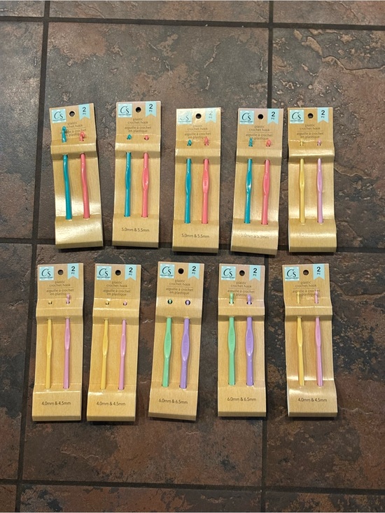 Other - Assorted Color Crochet Hook Set - 10 Packs